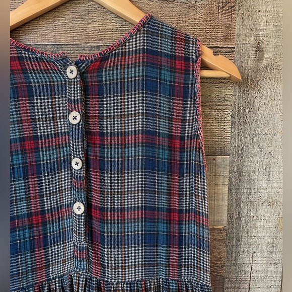 100% Cotton Natural Life Multicolor Plaid Midi Dress | Medium - Picture 9 of 14